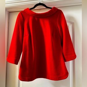 Boden red top. 3/4 sleeve. Cute back.